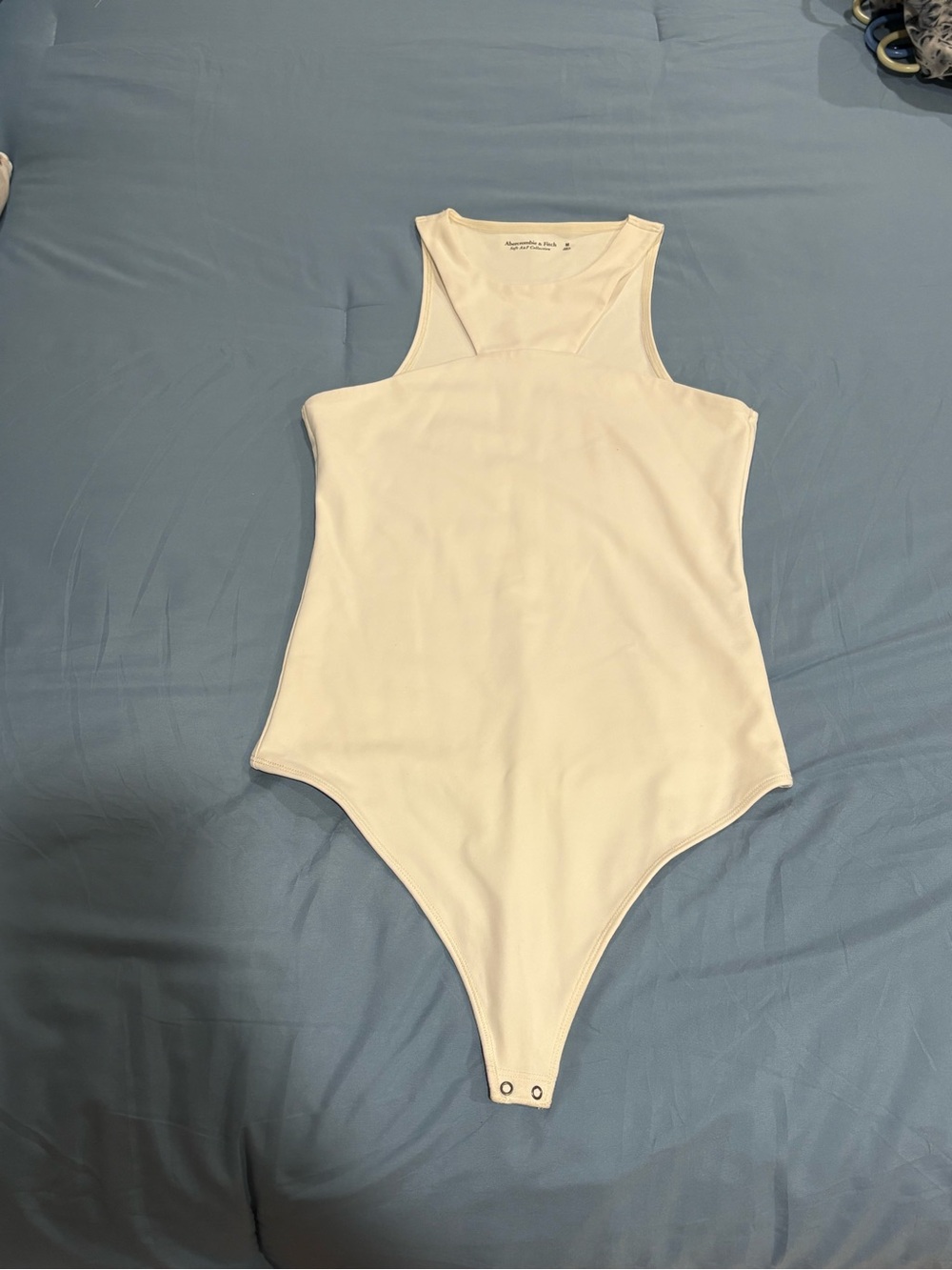 Abercrombie & Fitch Cream Racerback Tank Bodysuit
